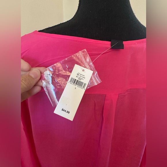 Gap Women's Pink Shirt Blouse Size L NWT Long Sleeve - Picture 4 of 9